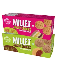 Early Foods Multigrain Millet & Ragi Amaranth Jaggery Cookies - Pack of 2