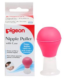 Pigeon Nipple Puller With Case - White & Pink