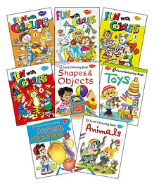 Fun With Colours Colouring Books Set of 8 - English