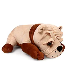 Benny & Bunny Soft Toy Bull Dog Brown & Beige - Height 38 cm