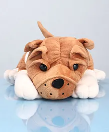 Babyhug Plush Bull Dog Soft Toy Brown - Length 38cm