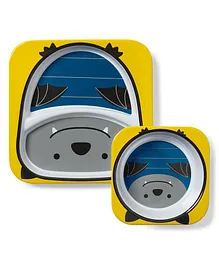 Skip Hop Bowl & Plate Set Bat Design - Yellow Blue