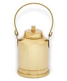 Shripad Steel Home Miniature Brass Oil Can - Golden