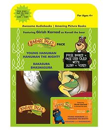 Mythology Hanuman And Bhasmasura Pack Four Books Plus One USB Card With Audio Video - English