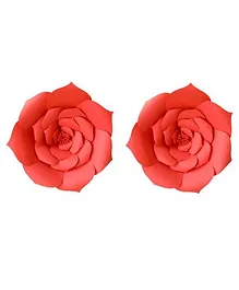 Party Propz DIY Flower Rose Pack of 2  - Red