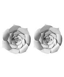 Party Propz DIY Flower Rose Pack of 2  - Grey