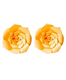 Party Propz DIY Flower Rose Pack of 2  - Golden Yellow