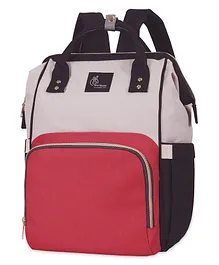 R for Rabbit Caramello Backpack Style Diaper Bag - Red Light Grey
