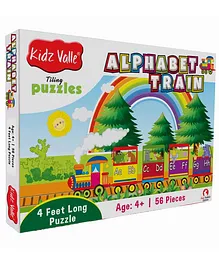 Kidz Valle Alphabet Train 4 Feet Long Tiling Jigsaw Puzzle - 56 Pieces 
