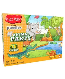 Kidz Valle Animal Party Jigsaw Puzzle Multicolor - 48 Pieces