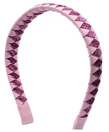 Ribbon Candy Shimmer Woven Hairband - Pink