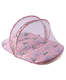Fisher Price Baby Mattress With Mosquito Net & Pillow Panda Print - Pink