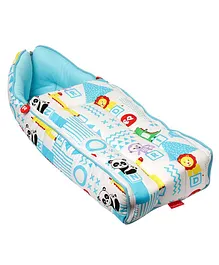Fisher Price 3 in 1 Baby Carry Nest Panda Print - Blue