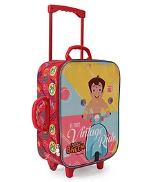 Chhota Bheem Luggage Trolley Bag Red - Height 18 Inches 