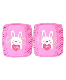 Ziory Crawling Protective Knee & Elbow Pads Bunny Print - Pink