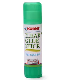 Kores Clear Glue Stick Green - 15 grams
