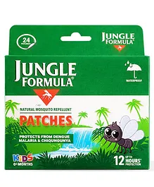 Jungle Formula Natural Mosquito Repellent Patches  12-Hour Protection, Waterproof, Safe for Babies & Newborns, Indoor/Outdoor Use | 24 Pataches