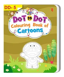 Dot To Dot Colouring Book of Cartoons - English