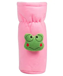 Ole Baby Velvet Bottle Cover Frog Face Motif Pink - 500 ml