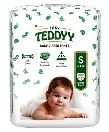 Teddyy Baby Easy Pant Style Diapers Small - 10 Pieces