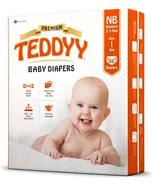 Teddyy Baby Premium Taped Style Diapers Extra Small - 66 Pieces