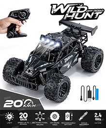 Fiddlerz Remote Control Car Toy for Kids RC Rock Crawler Car Big Tyre RC Off-Road Toy for Outdoor Play - Black