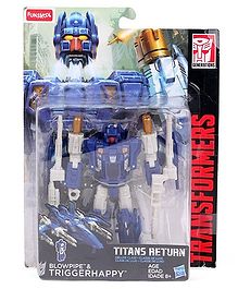 Transformers Generations Titans Return Blowpipe & Triggehappy Blue - Height 14 cm