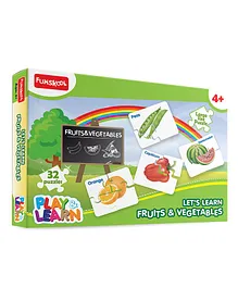 Funskool - Set Of 32 Fruits And Vegetables Puzzles