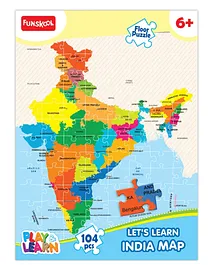 Funskool Learn India Map Floor Puzzle - 104 Pieces