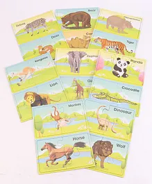 Funskool - Set Of 16 Animal Puzzles