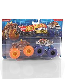 Hot Wheels Steer Clear Piran Ahhh Die Cast Free Wheel Monster Truck - Orange & White