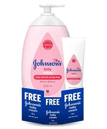 Johnson's Baby Lotion 500 ml Plus Get Free Johnson's Baby Cream 50 grams