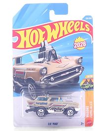 Hot Wheels Die Cast Toy Car (215/250) LIL MAD Free Wheel Model with Silver Gold Finish