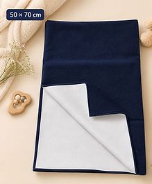 Sparkle Joy Premium 100% Quickly Dry Waterproof Bed Protector Sheet Small Size 50*70 cm - Navyblue