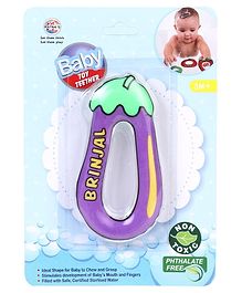 Ratnas Brinjal Shape Water Filled Teether - Purple