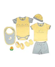 Beebop Babee's Clothing Gift Set Bird Print Pack of 7 - Yellow