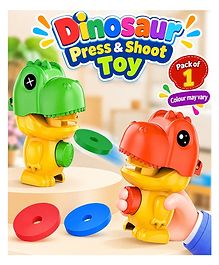 NEGOCIO Kids Dinosaur Press & Shoot Toy Fun Soft Disc Launching Game, Cute Dinosaur Toy for Boys & Girls- PACK OF 1 - COLOR MAY VARY
