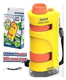 NEGOCIO Children's Pocket Microscope, Portable Zoom 60x-180x, Perfect as a STEM Lab Gift for Boys and Girls, Handheld Microscope, IP65 Waterproof Rating