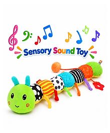 NEGOCIO Baby plush toys, caterpillar height chart, sensory sound toys, soft and chewable, newborn growth gifts, fun sounds, interactive toys- PACK OF 1 - COLOR MAY VARY