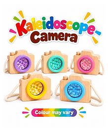 NEGOCIO Cute Cartoon Sliding Bamboo and Wood Mini Eco-friendly Children's Kaleidoscope Camera Promotional Toy- PACK OF 1 - COLOR MAY VARY
