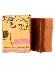 La Flora Organics Rose Choco Aromatic Handmade Soap Bar - 100 grams