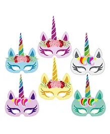 Party Propz Unicorn Mask Multicolor - Pack of 12