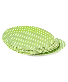 B Vishal Polka Dot Paper Plates Pack of 10 - Green