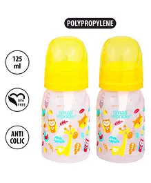 Small Wonder Adore Feeding Bottle Yellow Pack of 2 - 125 ml