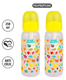 Small Wonder Admire Polypropylene Feeding Bottle Pack of 2 Yellow - 250 ml each