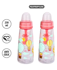 Small Wonder Polypropylene Natural Feeding Bottle Pack of 2 Pink - 250 ml
