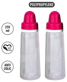 Small Wonder Cherish Polypropylene Feeding Bottle Dark Pink Set of 2 - 250 ml Each