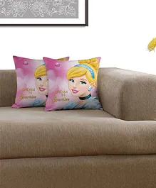 Athom Trendz Disney Princess Cushion With Cover Pack of 2 - Pink 