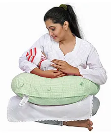 Lulamom Abstract Portable Comfortable Nursing Pillow - Green