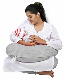 Lulamom Abstract Design Portable Comfortable Nursing Pillow - Grey